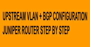 UPSTREAM VLAN + BGP CONFIGURATION JUNIPER ROUTER STEP BY STEP